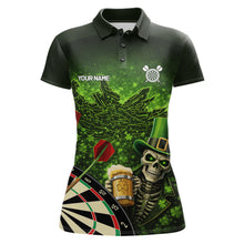 Load image into Gallery viewer, St Patrick Day Skull Darts Shirt Pocket Option For Women Custom Darts Jersey TDM5700