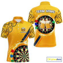 Load image into Gallery viewer, Personalized Funny Beer Tribal Darts Shirt For Men Custom Drinking Dart Team Jersey Polo &amp; 1/4 Zip TDM5434