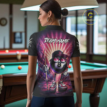 Load image into Gallery viewer, Funny 8 Ball Pool Neon Graffiti Billiard Shirt For Women Custom Billiard Jersey Team Polo &amp; 1/4 Zip TDM5443