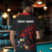 Load image into Gallery viewer, Personalized Red Black Dragon Billiard Balls Pool Shirts For Men, Billiard League Team Jerseys TDM3414