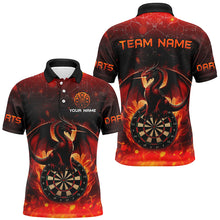 Load image into Gallery viewer, Darts Dragon Fire Flame 3D Printed Darts Shirts For Men Custom Team League Darts Jerseys |Red TDM2210