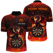 Load image into Gallery viewer, Darts Dragon Fire Flame 3D Printed Darts Shirts For Men Custom Team League Darts Jerseys |Red TDM2210