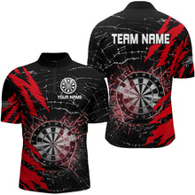 Load image into Gallery viewer, Black And Red Darts Board Break Glass Custom Dart Shirts For Men, Darts Team Shirts Dart Jerseys TDM3215