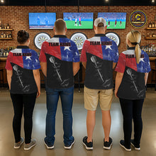 Load image into Gallery viewer, Personalized Texas Flag Steel Tip Dart Polo &amp; 1/4 Zip For Women Custom Texas Darts Team Jersey TDM5452