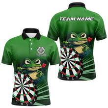 Load image into Gallery viewer, Personalized Green Funny Frogz Darts Shirts For Men Custom Darts Team Jerseys Outfit, Darts Gifts TDM3558