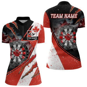 Personalized Canada Flag Smoke Dart Shirts For Women, Patriotic Darts Jerseys TDM3562