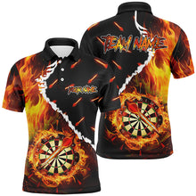 Load image into Gallery viewer, Personalized Darts Board Fire Flame Custom Darts Shirts For Men, 3D Printed Darts Team Jerseys TDM1819