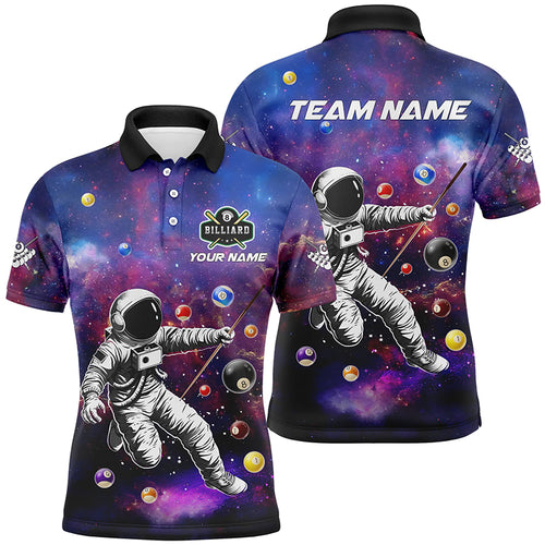 Personalized Galaxy Astronaut Billiard Balls 3D Printed Shirt For Men Custom Funny Billiard Apparel TDM2016