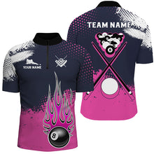 Load image into Gallery viewer, Pink Grunge Paint Splatter Custom Billiard Shirts For Men, 8 Ball Billiard Team Shirts Pool Jerseys TDM2746