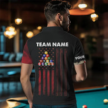 Load image into Gallery viewer, Retro Grunge Canada Flag 8 Ball Pool Billiard Shirt For Men Custom Patriotic Billiard Team Jersey TDM3428