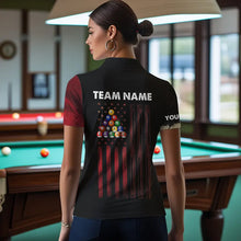 Load image into Gallery viewer, Retro Grunge Canada Flag 8 Ball Pool Billiard Shirt For Women Custom Patriotic Billiard Team Jersey TDM3428