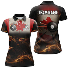 Load image into Gallery viewer, Personalized Canada Flag Vintage Smoke Billiard Shirts For Women, Patriotic Billiard Team Jerseys TDM2500