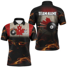 Load image into Gallery viewer, Personalized Canada Flag Vintage Smoke Billiard Shirts For Men, Patriotic Billiard Team Jerseys TDM2500