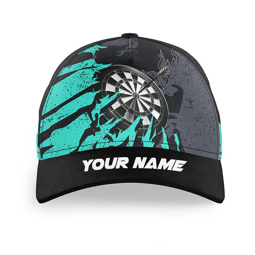 Darts Board Turquoise Grunge Style 3D Printed Baseball Darts Cap Custom Top Hats Darts For Men Women TDM1629