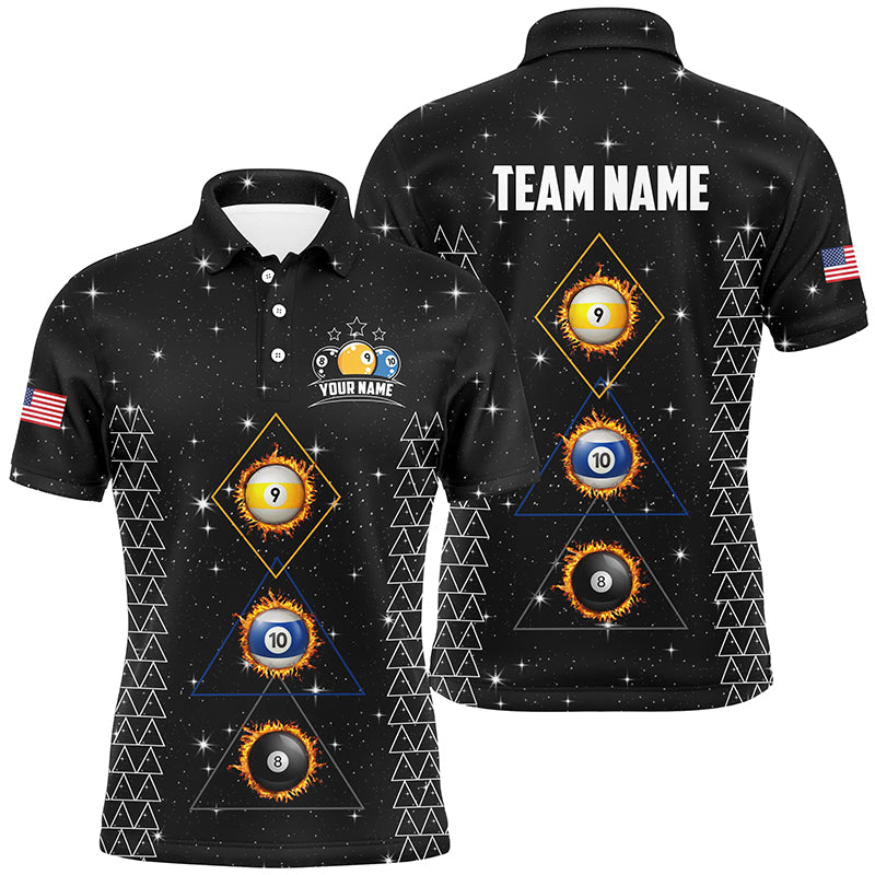 Custom Galaxy Billiard 8 Ball 9 & Ball 10 Ball Shirts For Men, Unique Team Jersey Billiard Shirts TDM2256