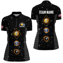 Load image into Gallery viewer, Custom Galaxy Billiard 8 Ball 9 &amp; Ball 10 Ball Shirts For Women, Unique Team Jersey Billiard Shirts TDM2256