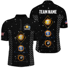 Load image into Gallery viewer, Custom Galaxy Billiard 8 Ball 9 &amp; Ball 10 Ball Shirts For Men, Unique Team Jersey Billiard Shirts TDM2256