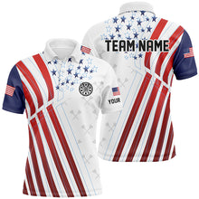 Load image into Gallery viewer, American Flag Darts Pattern Custom Darts Polo &amp; 1/4 Zip Shirts For Men, Patriotic Dart Jerseys TDM2769