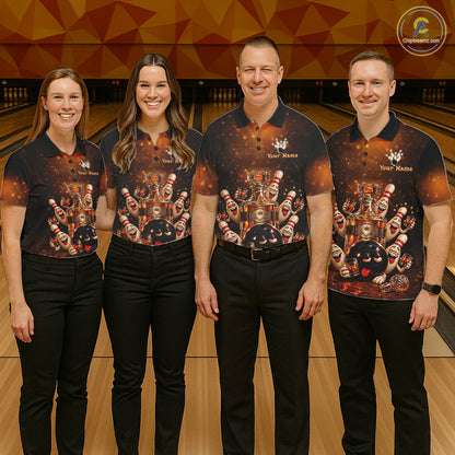 Funny Drunk Bowling Pins Whiskey Vintage Bowling Shirts For Men Custom Bowling Team Jersey TDM7915