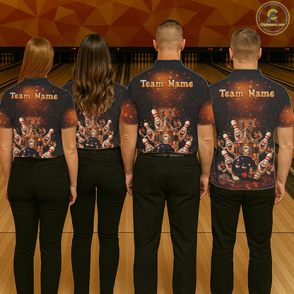 Funny Drunk Bowling Pins Whiskey Vintage Bowling Shirts For Men Custom Bowling Team Jersey TDM7915