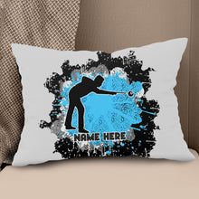 Load image into Gallery viewer, Personalized Grunge Billiard Throw Pillows, Custom Adjustable Pillow For Pool Lover TDM0927