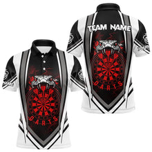 Load image into Gallery viewer, Personalized Black White Cobra Snake Dart Shirts For Men Custom Team Outfit Darts Jerseys | Red TDM3586