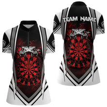 Load image into Gallery viewer, Personalized Black White Cobra Snake Dart Shirts For Women Custom Team Outfit Darts Jerseys | Red TDM3586