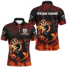 Load image into Gallery viewer, Dartboard Fire Flame Custom 3D Printed Dragon Darts Shirts For Men, Uniform For Dart Team Player TDM1840