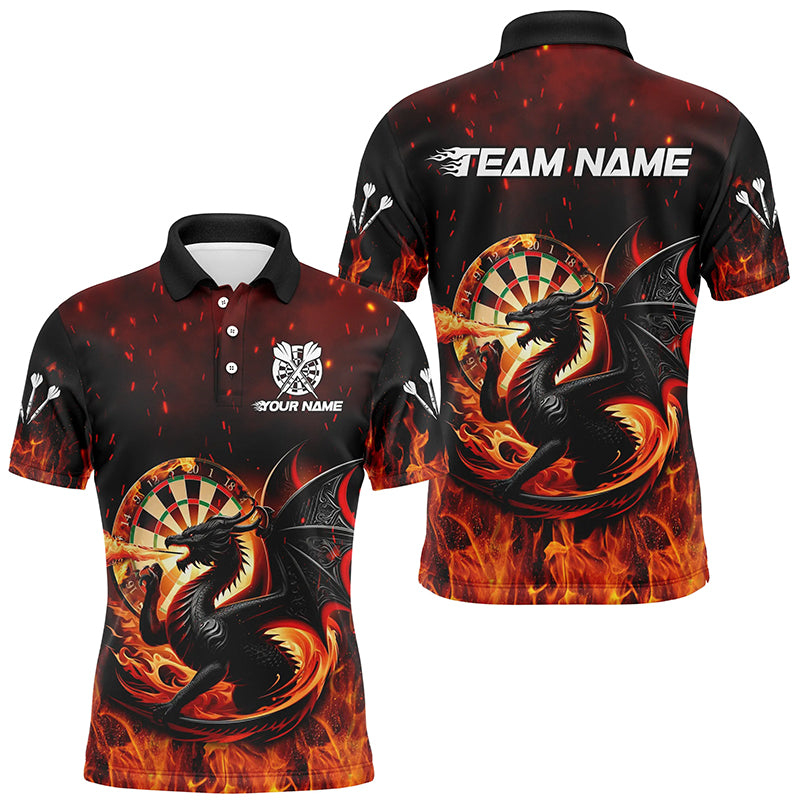 Dartboard Fire Flame Custom 3D Printed Dragon Darts Shirts For Men, Uniform For Dart Team Player TDM1840