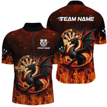 Load image into Gallery viewer, Dartboard Fire Flame Custom 3D Printed Dragon Darts Shirts For Men, Uniform For Dart Team Player TDM1840