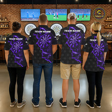Load image into Gallery viewer, Purple Dartboard Ligthning Darts Shirt For Men Custom Darts Jersey Team Polo &amp; Quarter Zip TDM6111