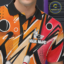 Load image into Gallery viewer, Personalized Funny Bear Graffiti Bowling Jersey For Men, Custom Bowling Team Shirts Polo &amp; 1/4 Zip TDM6548