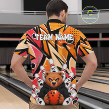 Load image into Gallery viewer, Personalized Funny Bear Graffiti Bowling Jersey For Men, Custom Bowling Team Shirts Polo &amp; 1/4 Zip TDM6548