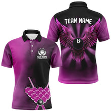 Load image into Gallery viewer, Personalized Pink Billiard 8 Ball Wings Custom Men Billiard Shirts, 8 Ball Pool Pink Jerseys TDM1843