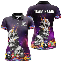 Load image into Gallery viewer, Personalized Funny Skull Colorful Billiard Balls Jerseys For Women Custom Unique 3D Billiard Shirts TDM2059