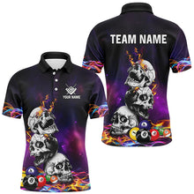 Load image into Gallery viewer, Personalized Funny Skull Colorful Billiard Balls Jerseys For Men Custom Unique 3D Billiard Shirts TDM2059