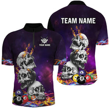 Load image into Gallery viewer, Personalized Funny Skull Colorful Billiard Balls Jerseys For Men Custom Unique 3D Billiard Shirts TDM2059