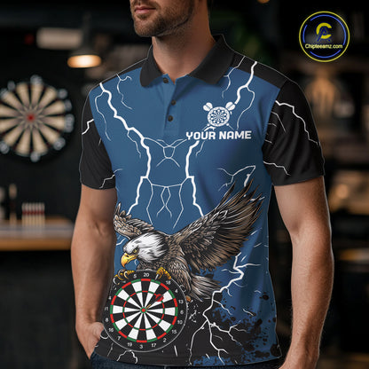 Personalized Eagle Darts Shirts For Men Custom Thunder Lightning Storm Darts League Team Jersey TDM7579