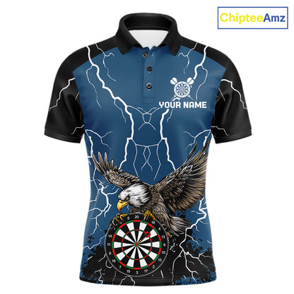 Personalized Eagle Darts Shirts For Men Custom Thunder Lightning Storm Darts League Team Jersey TDM7579