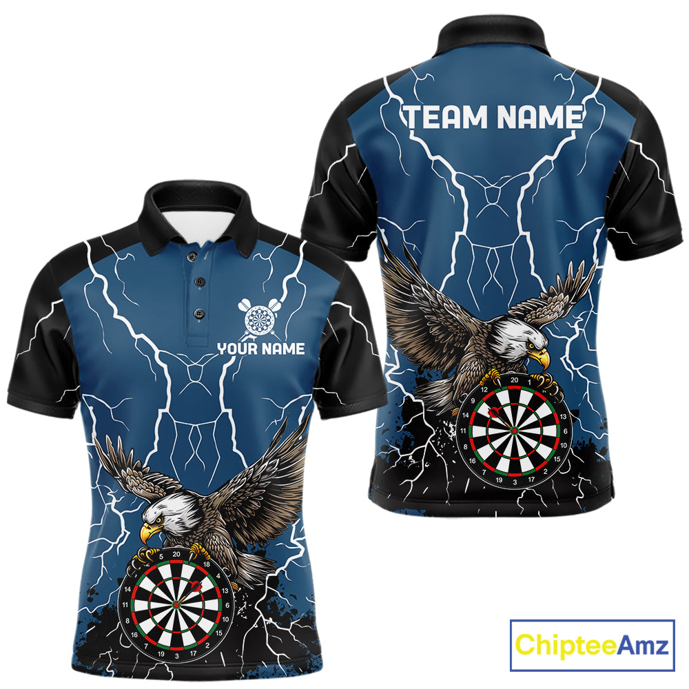 Personalized Eagle Darts Shirts For Men Custom Thunder Lightning Storm Darts League Team Jersey TDM7579