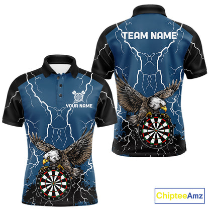 Personalized Eagle Darts Shirts For Men Custom Thunder Lightning Storm Darts League Team Jersey TDM7579