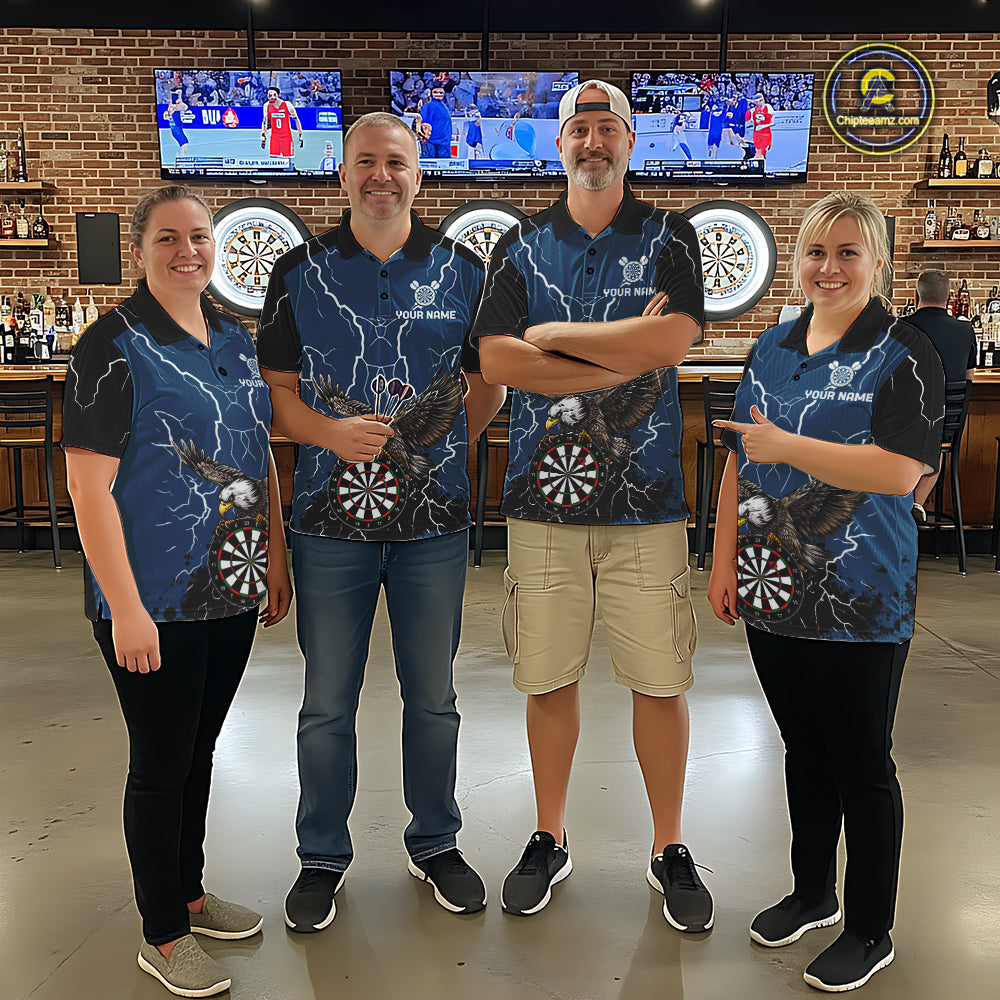 Personalized Eagle Darts Shirts For Women Custom Thunder Lightning Storm Darts League Team Jersey TDM7579