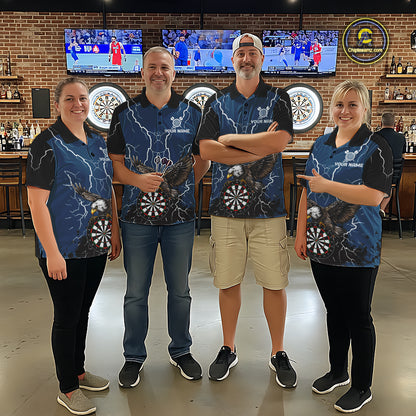 Personalized Eagle Darts Shirts For Women Custom Thunder Lightning Storm Darts League Team Jersey TDM7579