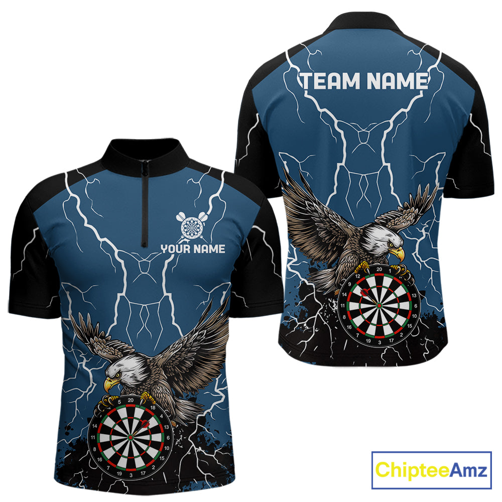 Personalized Eagle Darts Shirts For Men Custom Thunder Lightning Storm Darts League Team Jersey TDM7579