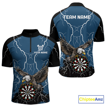 Personalized Eagle Darts Shirts For Men Custom Thunder Lightning Storm Darts League Team Jersey TDM7579