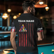 Load image into Gallery viewer, American Flag Smoke 8 Ball Pool Billiard Shirt For Men Custom Patriotic Billiard Team Jersey TDM3449