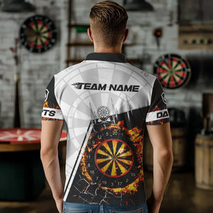 Personalized Dartboard Fire Break Glass Dart Shirts For Men Darts Jerseys TDM3607