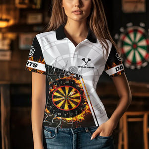 Personalized Dartboard Fire Break Glass Dart Shirts For Women Darts Jerseys TDM3607