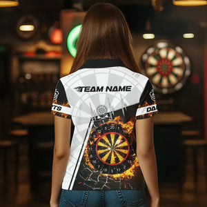 Personalized Dartboard Fire Break Glass Dart Shirts For Women Darts Jerseys TDM3607