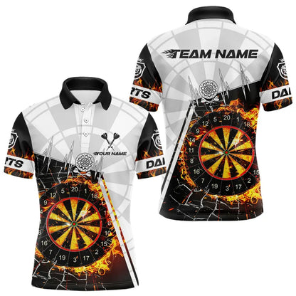 Personalized Dartboard Fire Break Glass Dart Shirts For Men Darts Jerseys TDM3607